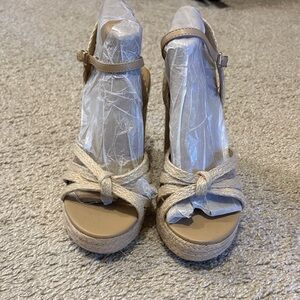 Altar'd State Tan Espadrille Wedges